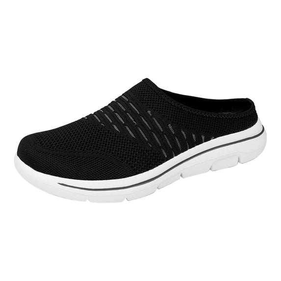 NOKIO Sport Knitted L𝗈afers for Men Breathable Soft Sole Mules Shoes Fashion S𝗅ip On Backless Casual Shoes Lightweight Outdoor Walking Shoes Comfortable Closed Toe Sneakers
