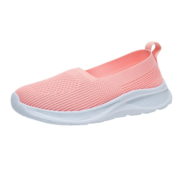 NOKIO Sporty Women'S Walking Shoes Women'S Walking Shoes Large Size Women's Shoes New Breathable Comfortable Mesh Casual Sports Shoes A Slip On Flying Fabric Soft Sole