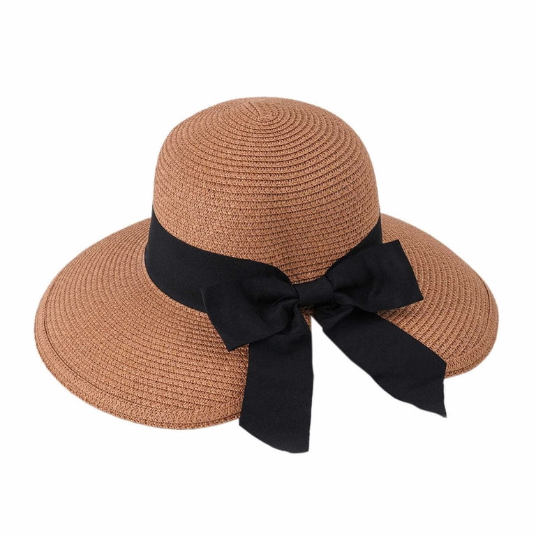 NOKIO Straw Sun Hat for Women Summer Beach Wide Brim UV  display picture 1