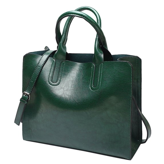 NOKIO Stylish Leather Tote Bags For Women, Female One-Shoulder Tote Bag, Female One-Shoulder Woven Bag Ladies Shoulder Bag Fashion Solid Color Vintage Zipper Large Capacity Shoulder Handbag