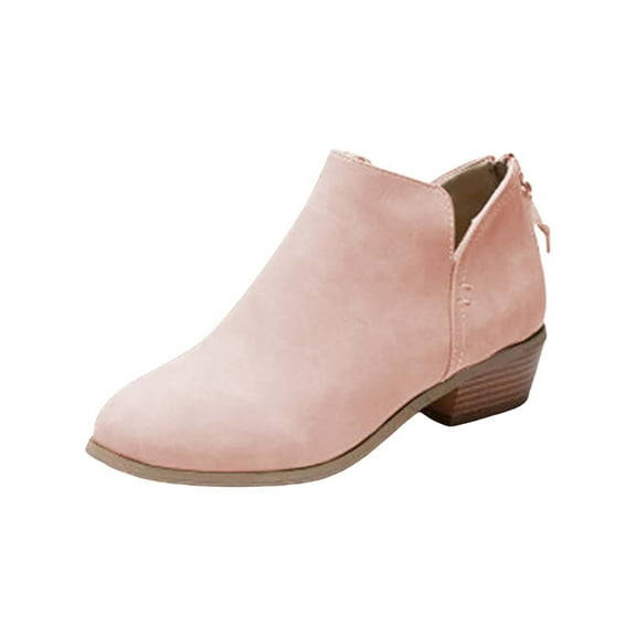 NOKIO Stylish Women'S Ankle Boots Trendy Women'S Ankle Booties Retro Heels High Fashion Breathable Women's Shoes Slip On Boots Short Women's Boots Women'S Trendy Booties Elegant Women'S Short Boots