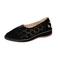 thumbnail image 1 of NOKIO Stylish Women'S Breathable Slip-On Flats Ladies Shoes Breathable Shoes Open Slip On Fashion Women Out Toe Flat Hollow Womens Casual Shoes Women'S Ballet Flats, 1 of 6