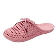 thumbnail image 1 of NOKIO Stylish Women'S Platform Slippers Women's Spring Summer Solid Color Shoelaces Slippers With Holes Cool Breathable Shoes Casual Slippers With A Wrapped Head For External Wear, 1 of 6