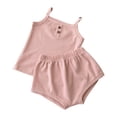 thumbnail image 1 of NOKIO Summer Baby Rompers Baby Camisole Suit Tank Top And Briefs Outfits 2pc Boys And Girls Set Multi Color Optional Cute Baby Romper Sets, 1 of 7