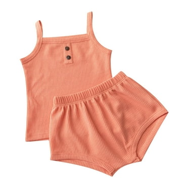 NOKIO Summer Baby Rompers Baby Camisole Suit Tank Top And Briefs Outfits 2pc Boys And Girls Set Multi Color Optional Cute Baby Romper Sets