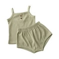thumbnail image 1 of NOKIO Summer Baby Rompers Baby Camisole Suit Tank Top And Briefs Outfits 2pc Boys And Girls Set Multi Color Optional Cute Baby Romper Sets, 1 of 7