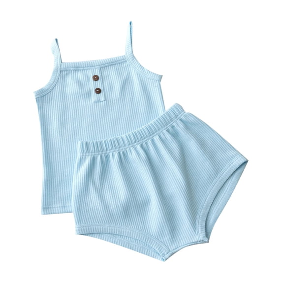 NOKIO Summer Baby Rompers Baby Camisole Suit Tank Top And Briefs Outfits 2pc Boys And Girls Set Multi Color Optional Cute Baby Romper Sets