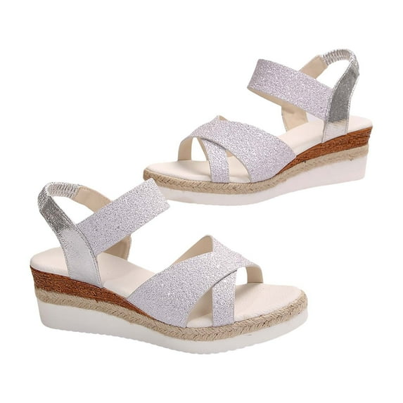NOKIO Summer Shoes for Women Ladies Casual Slope Heel Roman Shoes Summer Fashion Ladies Sandals Ladies Sandals