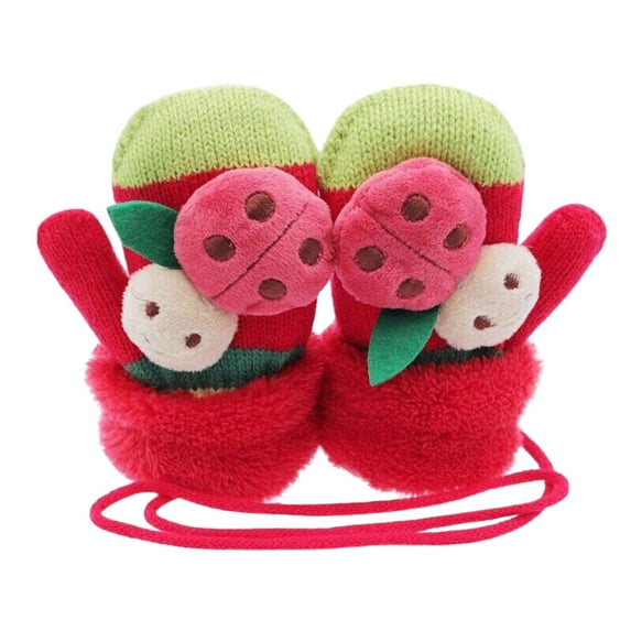 NOKIO Thermal Kids Ski Mittens Insulated Fingerless Gloves For Outdoor Activities Mittens For Baby Snow Gloves For Kids Girls Boys Winter Snow Ski Gloves Kintted Warm Gloves Girls Winter Gloves
