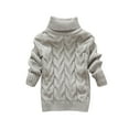 thumbnail image 1 of NOKIO Toddler Baby Boys Girls Knit Sweaters Cable Turtleneck High Collar Fall Winter Soft Warm Sweater Pullover Tops Boys Girls Children's Winter Sweater Knitted Top Stretch Shirt For Babys, 1 of 9