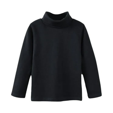 NOKIO Toddler Baby Girl Boys Basic Solid Color Turtleneck T-Shirt Kid Cotton Long Sleeve Pullover Blouse Top Toddler Girl Boys Solid Color Long Sleeve High Neck Top