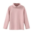 thumbnail image 1 of NOKIO Toddler Baby Girl Boys Basic Solid Color Turtleneck T-Shirt Kid Cotton Long Sleeve Pullover Blouse Top Toddler Girl Boys Solid Color Long Sleeve High Neck Top, 1 of 4