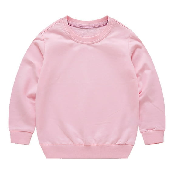 NOKIO Boys Character Design Pullover Toddler Boys Girls Solid Color Long Sleeve Round Neck Pullover Sweatshirt Threaded Neckline Sweatshirt Baby Pullover Girl Clothes Boys Hooded Winter Sweatshirt
