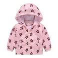 thumbnail image 1 of NOKIO Toddler Baby Hooded Down Jacket Boys Girls Boys And Girls Small Children Spring Fall And Winter Casual Wind Printing Light Fashion Hooded Jacket Jacket Hooded Fleece Warm Jean Coat, 1 of 8