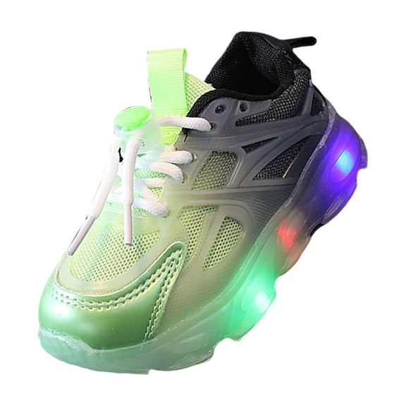 NOKIO Toddler Boys Girls Light Up Shoes Infant LED Lightweight Mesh Walking Shoes Children Fashion Kids Tennis Shoes