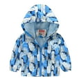 thumbnail image 1 of NOKIO Toddler Boys Girls Rain Jacket Cartoon Zip Hooded Windproof Raincoat Cartoon Print Zip Jacket Hooded Trench Lightweight Kids Coats Windbreaker Outdoor Cute Dust Coats, 1 of 4