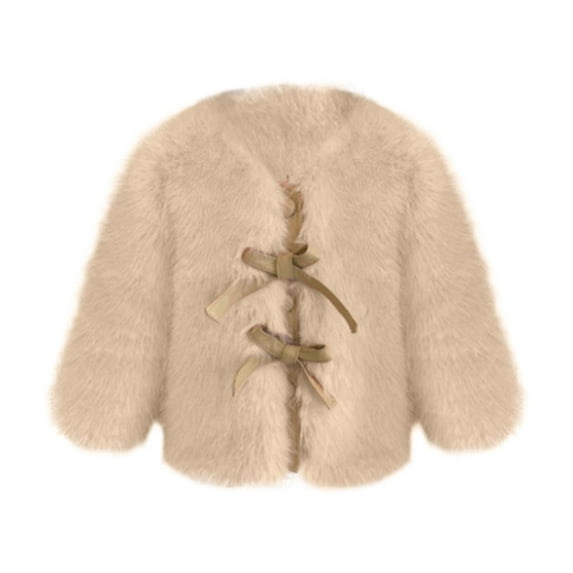 NOKIO Toddler Cozy Winter Parka Children Cozy Puffer Parka Baby Children Padded Snowsuit Baby Girls Warm Cloak Coat Cute Winter Furry Cape Jacket Plush Outwear With Bowknot Girl Teen Winter Coats