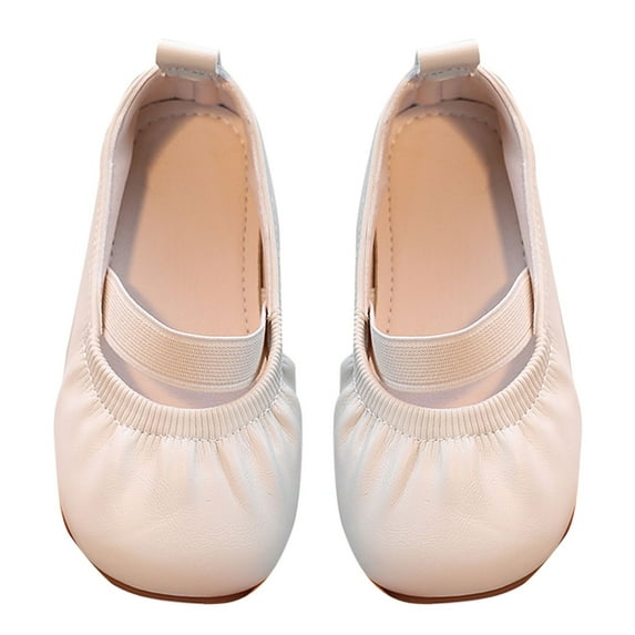 NOKIO Toddler Flower Girl Dress Shoes Girl Ballet Party School Shoes Wedding Soft Soles With Soft Single Shoes Little Girl Non Slip Leather Shoes Grandma Shoes Girls Dress Shoes