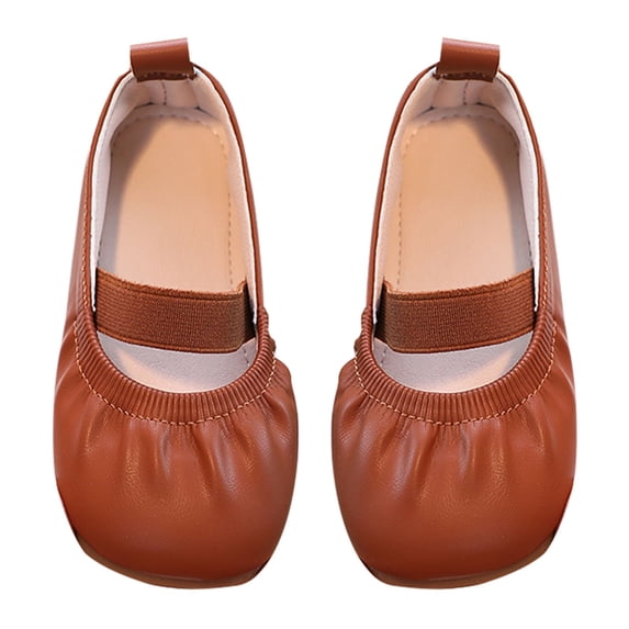 NOKIO Toddler Flower Girl Dress Shoes Girl Ballet Party School Shoes Wedding Soft Soles With Soft Single Shoes Little Girl A Slip On Small Leather Shoes Grandma Shoes