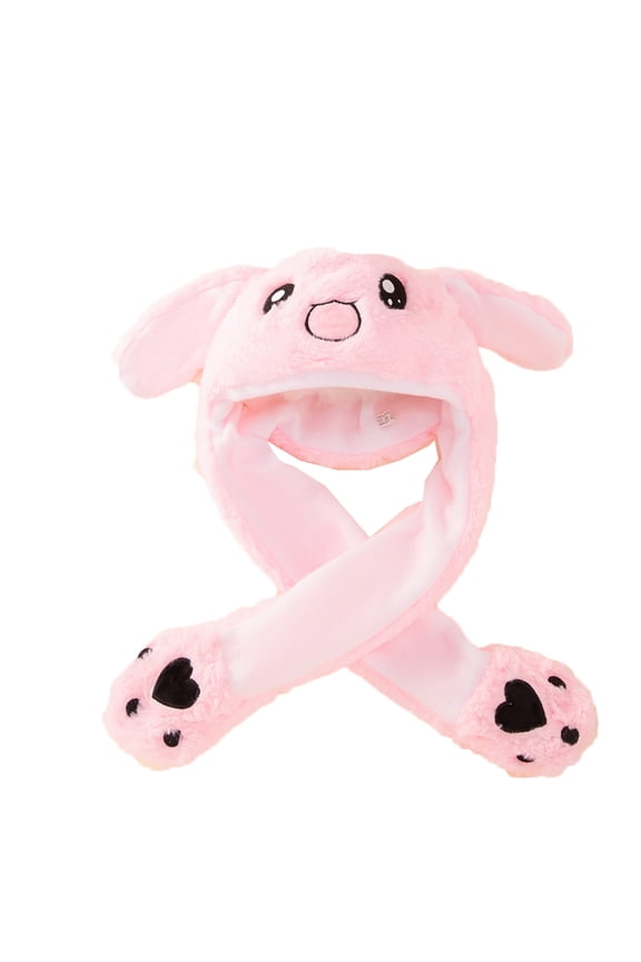Toddler Girls Animal Hat Plush Ears Moving Jumping Dress Up Party for Kids Cute Rabbit Ears Plush Hat Toddler Girls Boys Cute Rabbit Ears Hat Will Move Balloon Cap Velvet Thickened Net Hat Toys