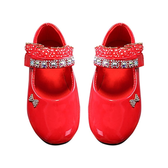 NOKIO Toddler Girls Dress Shoes Kids Slip On Mary Jane Princess Sandals Soft Sole Flowers Shoes Wedding Party Dance Shoes Baby Girls Shoes Princess Shoes Solid Casual Shoes Princess Shoes