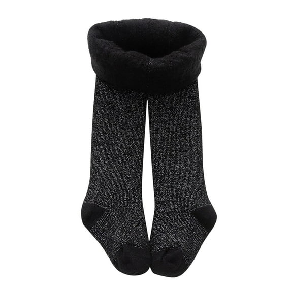 NOKIO Toddler Girls' Warm Fleece-Lined Footed Tights Toddler Kids Baby Girls Cotton Thick Lined Warm Full Leggings Pantihose Stretchy Basic Full Length Pants Pantyhose For Winter Stocking