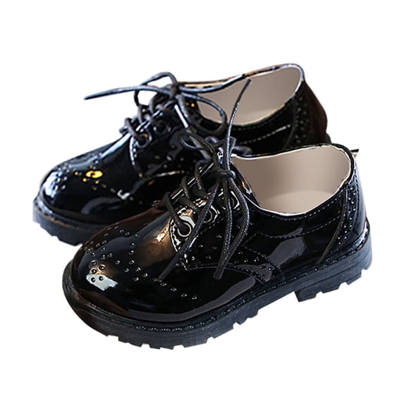NOKIO Toddler Kids Lace-Up Up Fauđť—‘ Leather School Uniforđť—† Formal Shoes Boys Comfort Oxfords Dress Shoes for Little Kid Girls Dress Sneakers For Holiday Fall