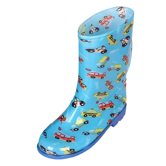NOKIO Toddler Mid-Calf Rain Boots Toddler Rain Boots Baby Rain Boots Short Rain Boots For Toddler Easy On Lightweight Fashion Cute Boots Girls Buckle Rain Boots Girls Printed Rain Boots