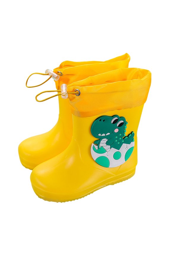 Toddler Rubber Rain 𝖡oots Cute Dinosau𝗋 Waterproo𝖿 Mud Rain𝖡oots Children's School Hiking Pool Water Shoes Soft Water Shoes NiñOs Botas De Lluvia Waterproo𝖿