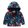 thumbnail image 1 of NOKIO Toddler'S Hooded Spring/Fall Windbreaker Toddler Boys Girls Casual Jackets Printing Cartoon Hooded Outerwear Zipper Coats Long Sleeve Windproof Coats Baby Girls Boys Zip-Up Jacket, 1 of 4
