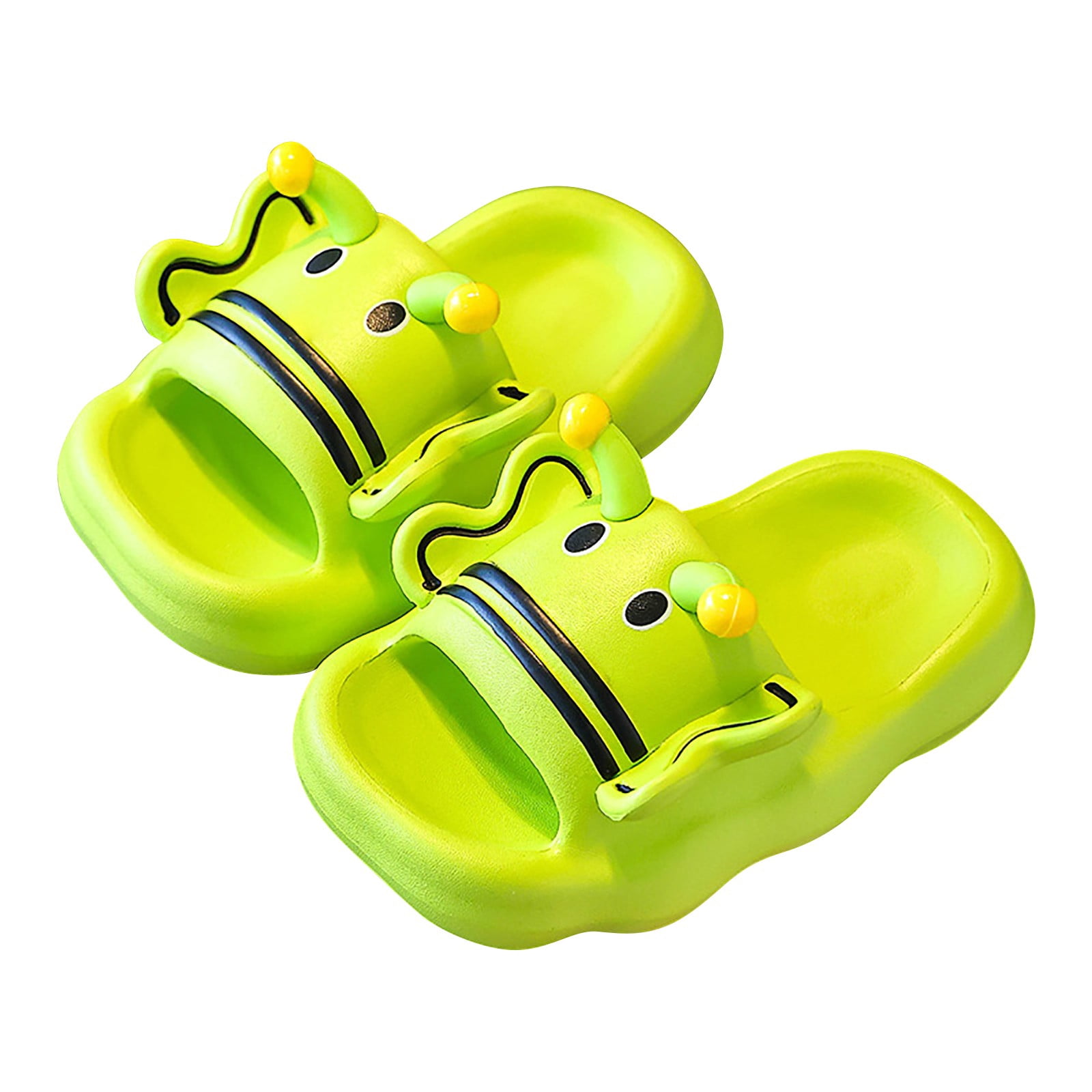 NOKIO Toddler Slippers Summer Cartoon Flip Flops with Non-Slip TPR Sole, Boys Girls Indoor/Outdoor Sandals for Water Play & Daily Wear