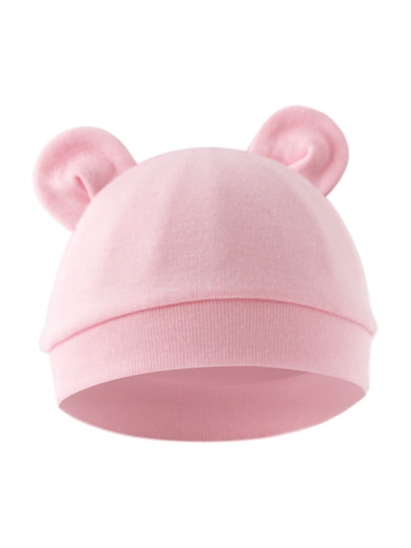 Toddler Stretchy Hat Toddler Seamless Cap Toddler Boneless Hat Girls' Thin Summer Bonnet Baby Hat Bear Ears Caps Baby Boy Girl Toddler Hats Caps For 0-6 Months