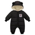 thumbnail image 1 of NOKIO Trendy Baby Bodysuits With Seasonal Toddler Girl Boy Long Sleeved Hooded Down Cotton 1piece Crawling Suit With Extra Pile For 0 To 18 Months Affordable Baby Rompers For Cooler Weather, 1 of 4