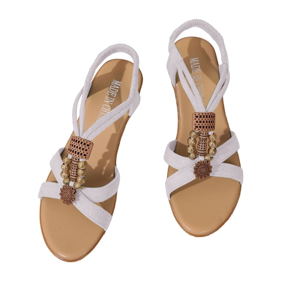 NOKIO Trendy Women'S Fashionable Sandals Ladies Sandals In Summer Open Toe Beaded Sandals Bosomia Boho Fishui Sandals