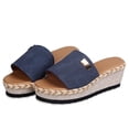 thumbnail image 1 of NOKIO Women's Shoes Large In Summer New Slopes Heel Rope Slippers Women's High Heels Sand Slippers Women Wearing Shoes, 1 of 9