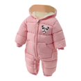 thumbnail image 1 of NOKIO Unisex Baby Snowsuit Infant Cute Bear Hooded Winter Warm Jumpsuit Autumn/Winter Cute Cartoon Bear Hooded Zippered Jumpsuit Party Birthday Indoor And Outdoor, 1 of 4