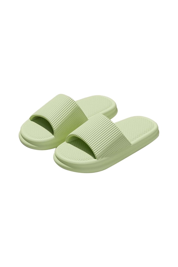 Unisex Cloud Cushion Slides Thick Non-Slip Shower Sandals Quick-Dry Bathroom Slippers Open-Toe House Shoes with Memory Foam Footbed for Indoor/Outdoor Spa & Pool Use