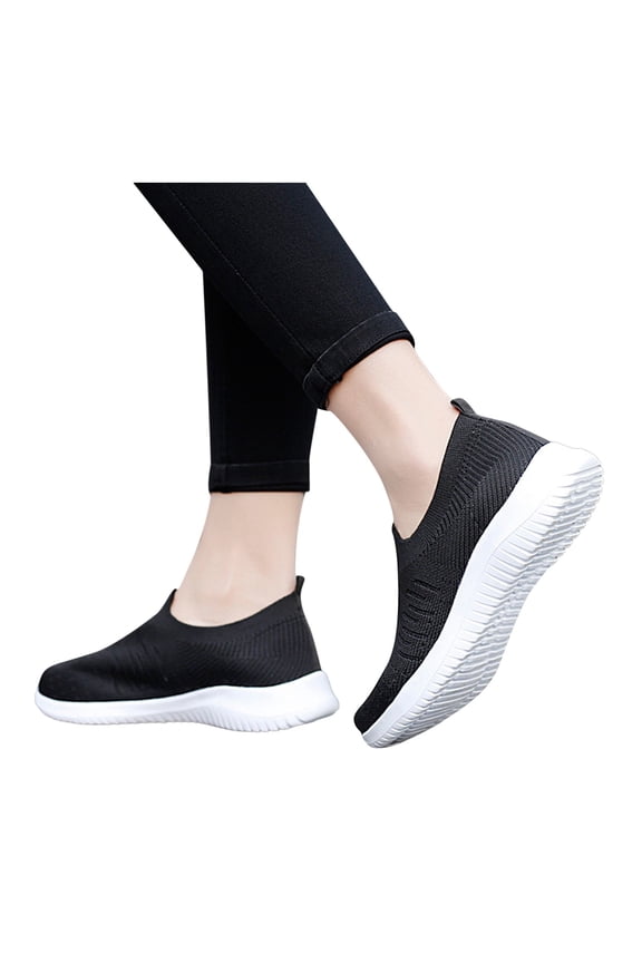 Walking Shoes for Women Breathable Mesh Running Sneakers S𝗅ip On Outdoor Sports Shoes Non-S𝗅ip Workout Hiking Shoes Comfortable Casual Trainers Shoes for Jogging Yoga Jogging