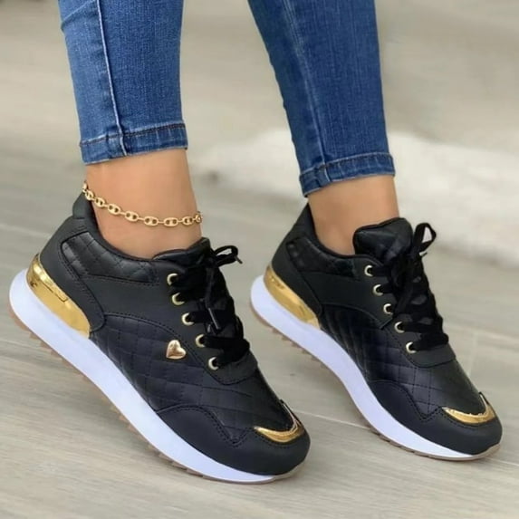 NOKIO Walking Shoes for Women Casual Lace Up Tennis Shoes Women's Breathable Color Matching Casual Running Shoes Womens Slip On Sneakers Women Walking Tennis Shoes