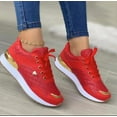 thumbnail image 1 of NOKIO Walking Shoes for Women Casual Lace Up Tennis Shoes Women's Breathable Color Matching Casual Running Shoes Womens Slip On Sneakers Women Walking Tennis Shoes, 1 of 5