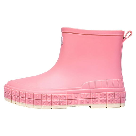 NOKIO Waterproof Rubber Ankle Rain Shoes For Women Women's Rain Slip Casual Shoes Short Ankle Boots Outdoor Fashion Women's Casual Shoes Stylish Waterproof Ankle Rain Boots For Women