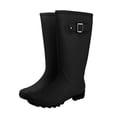 thumbnail image 1 of NOKIO Waterproof Short Rubber Rain Boots For Women Ms. Korean Fashion Buckle Rain Shoes Outside The High Non Slip Wear Water Boots Adult Rubber Shoes Women'S Bow Rain Boots, 1 of 3