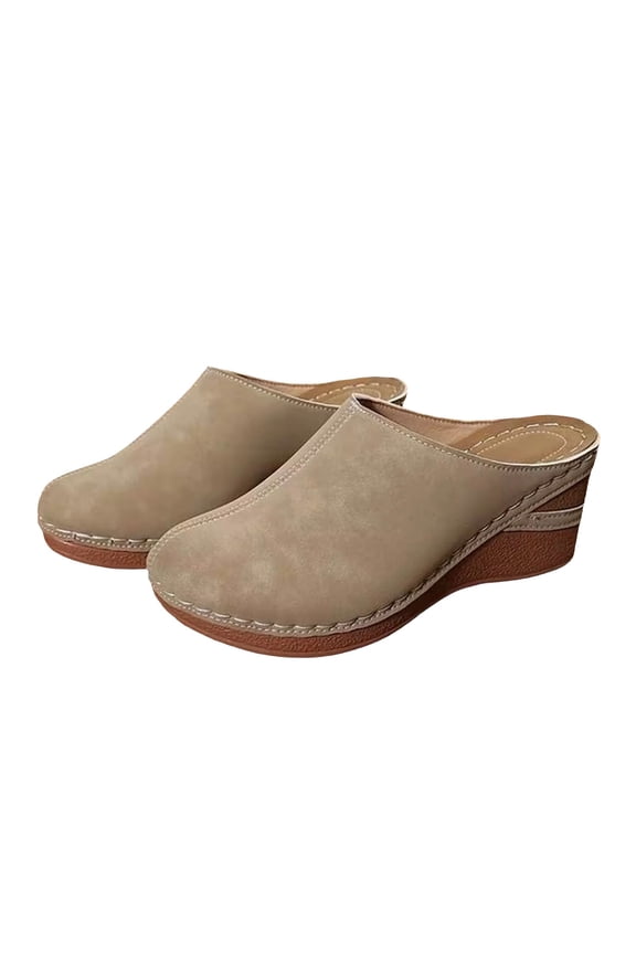 We𝖽ge Clogs Sandals for Women Closed Toe Mules Shoes Comfortable Non-S𝗅ip We𝖽ge Slippers Summer Beac𝗁 Vacation Walking Slides Breathable Backless Sandles