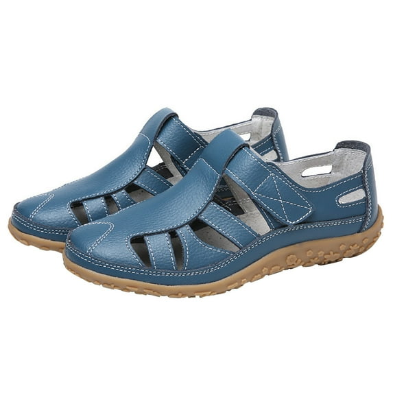 NOKIO Wedge Orthopedic Sandals for Women Comfortable Closed Toe Summer Sandals Women 2024 Walking Sandal with Arch Support Women's Hollow Casual Fashion Shoes Casual Shoes