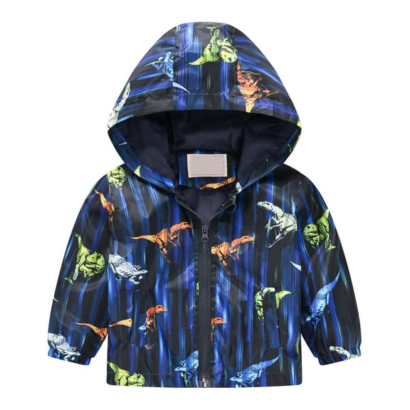 NOKIO Winter Coats For Kids With Hooded Boys And Girls Small Children Spring Fall And Winter Casual Wind Printing Light Fashion Hooded Jacket Jacket Fleece Hooded Down Jacket