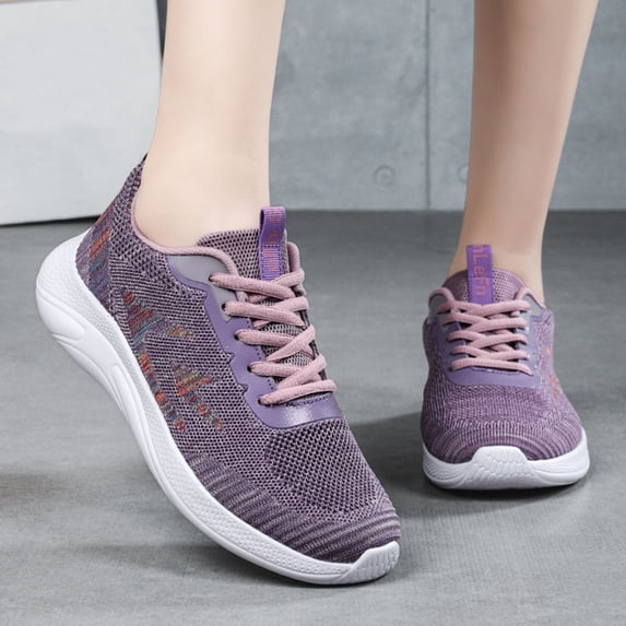 NOKIO Women Running Shoes Athletic Tennis Sneakers Lace Up Mesh Lightweight Breathable Walking Workout Jogging Gym Non Slip Mesh Outdoor Women Shoes Soft Sole Sport Shoes