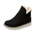 thumbnail image 1 of NOKIO Women'S Ankle Snow Boots Ladies Thermal Snow Boots Ladies Faux Suede Snow Boots Classic Non Slip Ankle Snow Booties Warm Boots Women's Non Slip Ankle Snow Boot Women'S Plush Slip-On House Shoes, 1 of 6
