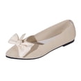 thumbnail image 1 of NOKIO Women'S Ballet Flats Female Dress Shoes Women'S Flats Dressy Ladies Fashion Breathable Mesh Knitted Bow Decorative Pointed Flat Casual Single Shoes Affordable Women'S Flat Loafers, 1 of 7