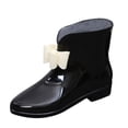 thumbnail image 1 of NOKIO Women'S Fashionable Waterproof Ankle Boots Women Rain Shoes Cute Bow Knot Low Tube Water Shoes Overshoes Rubber Shoes Waterproof Women Rain Boots Women'S Wide Calf Rain Boots, 1 of 7