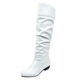 thumbnail image 1 of NOKIO Women'S Knee High Dress Boots Women Slip-On Square Heel Solid Color High Boots Knee-High Shoes Round Toe Boots Women'S Knee High Insulated Riding Boots, 1 of 7
